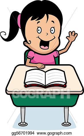 Student clipart. Vector art child drawing