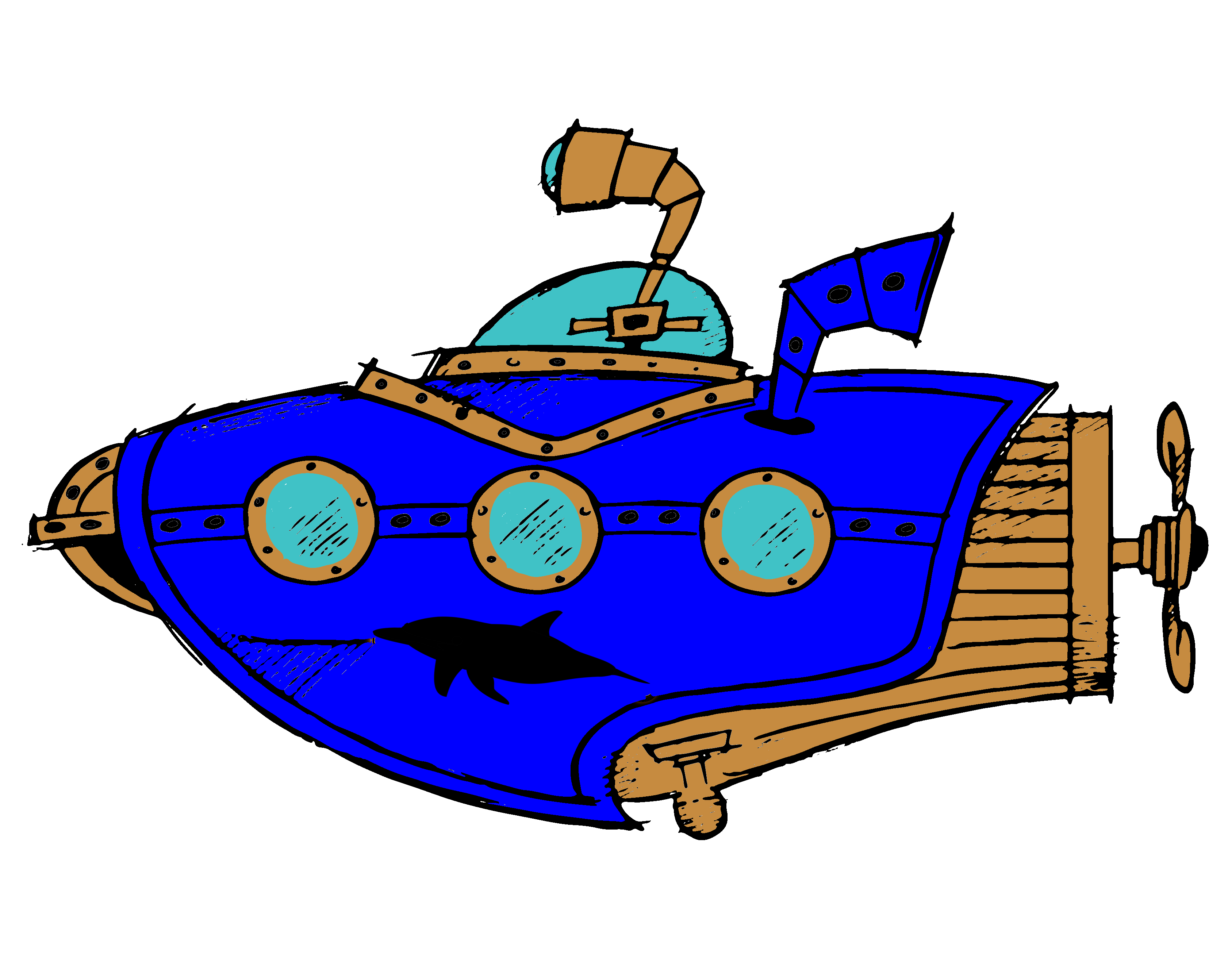 submarine clipart blue submarine