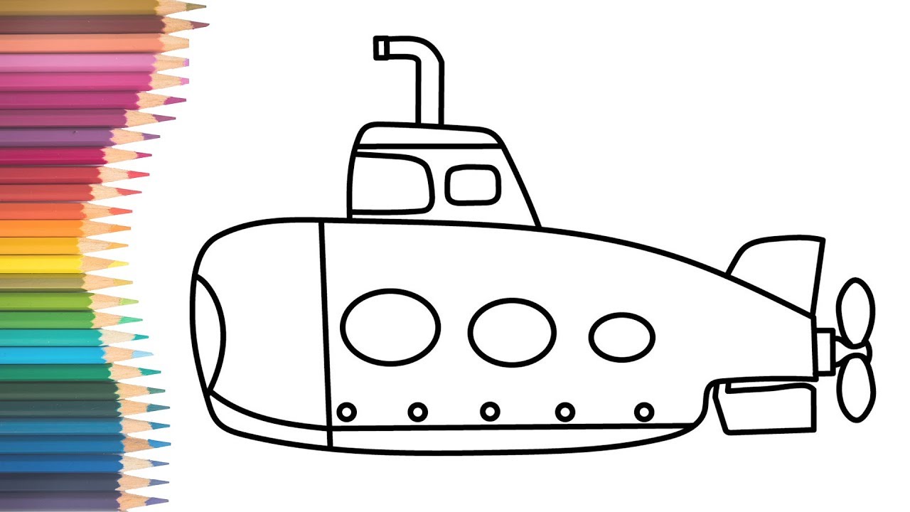 Printable Submarine Drawing
