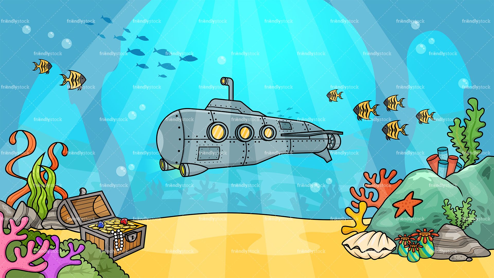 submarine clipart comic