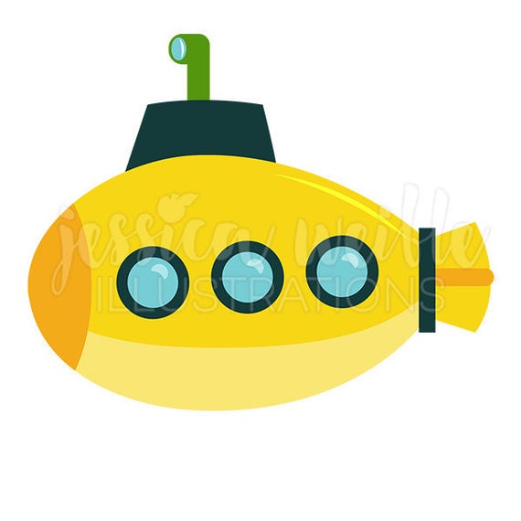 submarine clipart cute