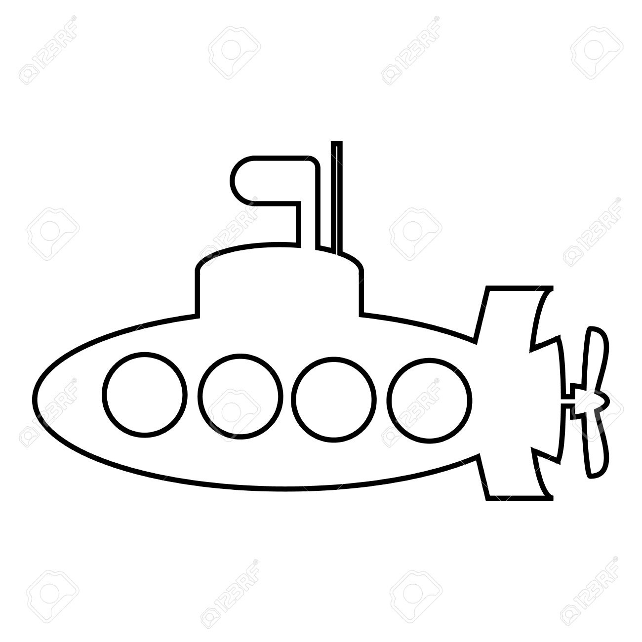 submarine clipart draw
