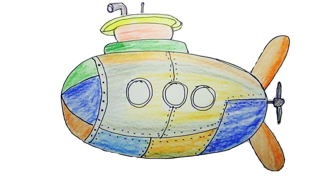 submarine clipart draw