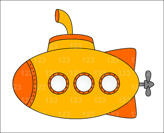 Submarine clipart orange.  clip art clipartlook