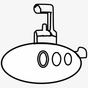 Free black and white. Submarine clipart submarine periscope