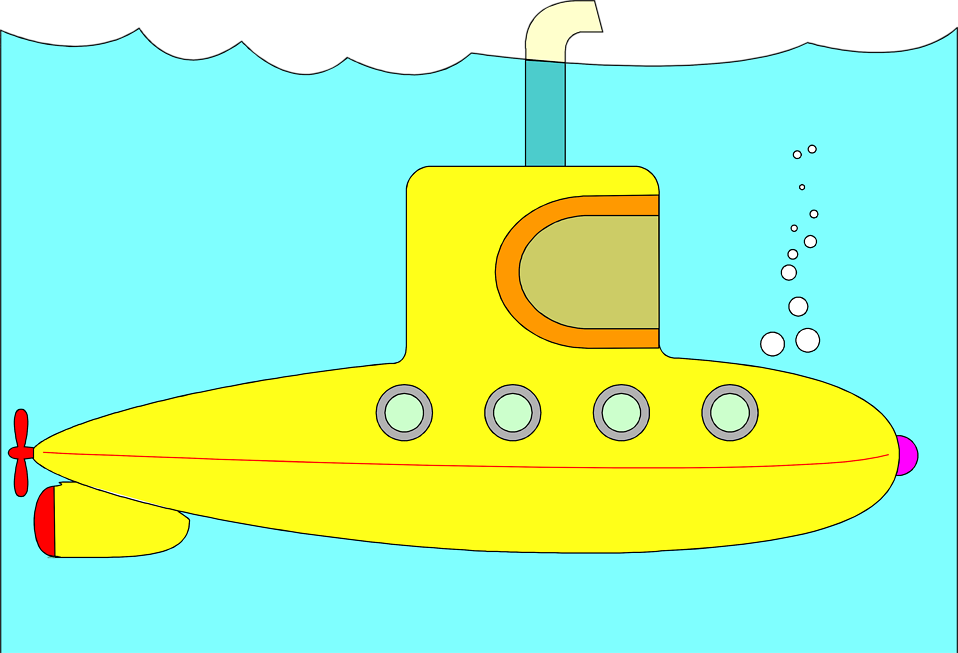 submarine clipart submerged