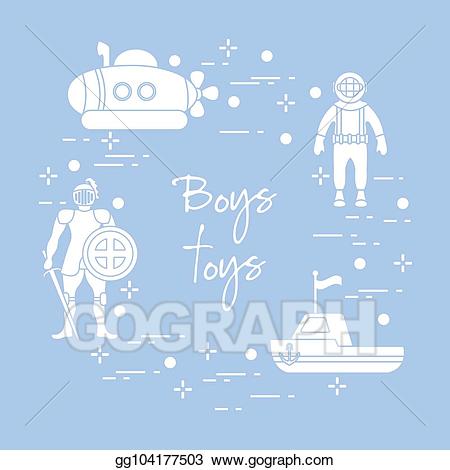 Eps vector knight diver. Submarine clipart toy boat