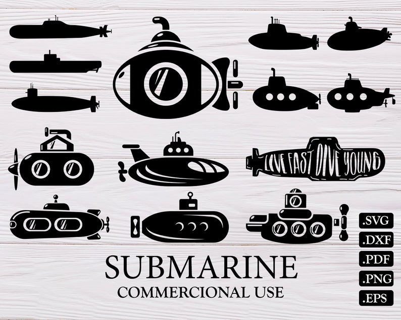 submarine clipart vintage