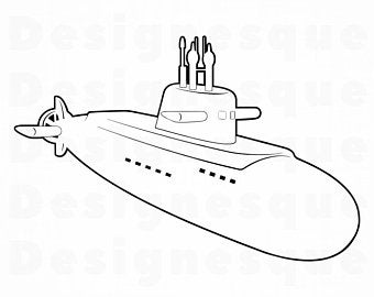 submarine clipart vintage