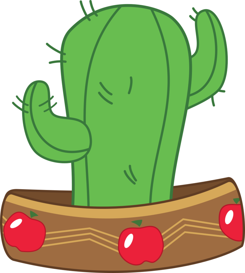 Succulent clipart simple. Scootaloo s cactus hat