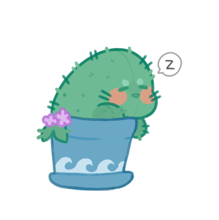 Cactipum waa the seal. Succulent clipart teal