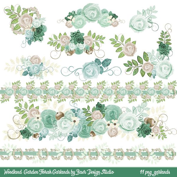 And roses succulents scrapbooking. Succulent clipart teal