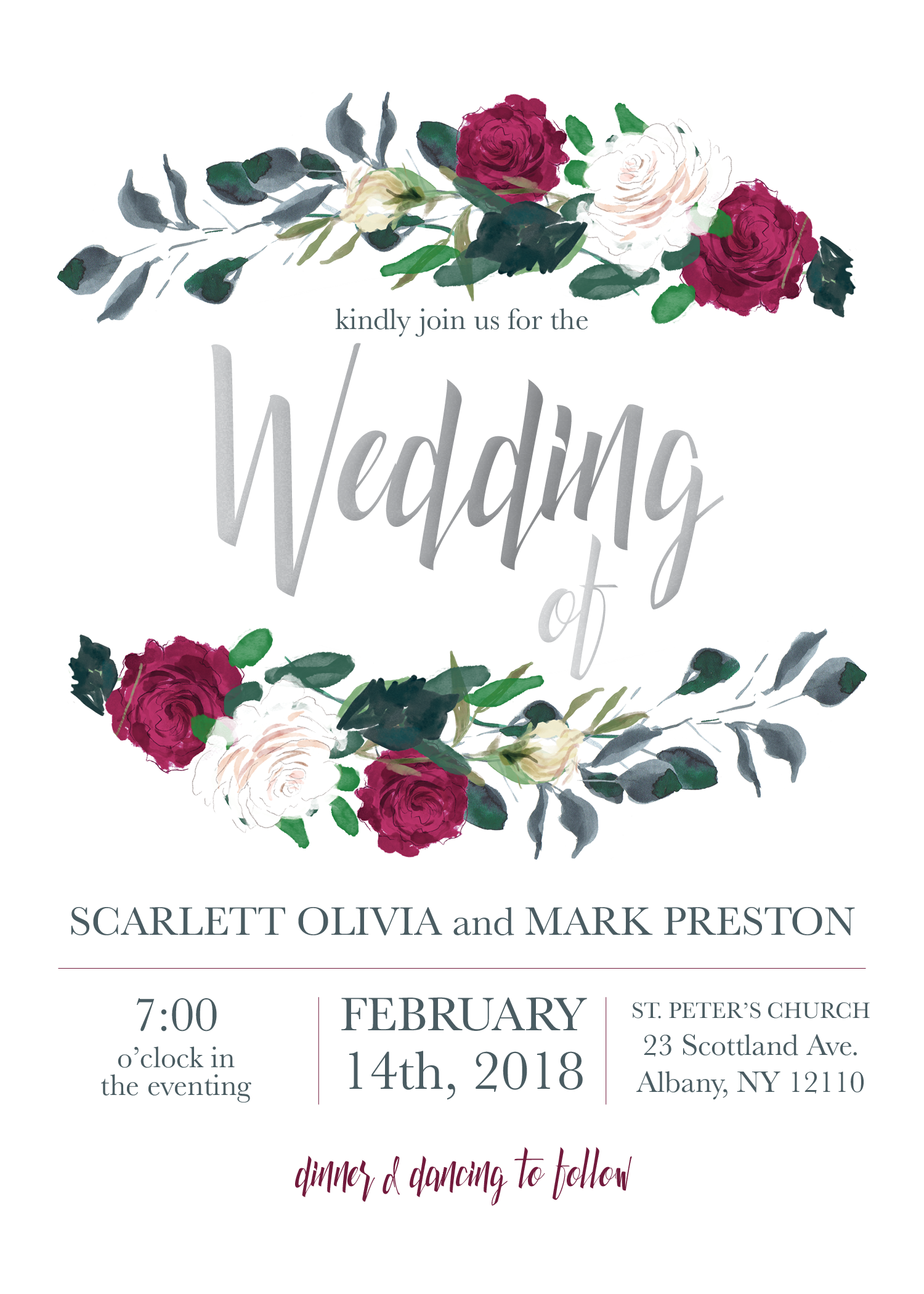 succulent clipart wedding invite