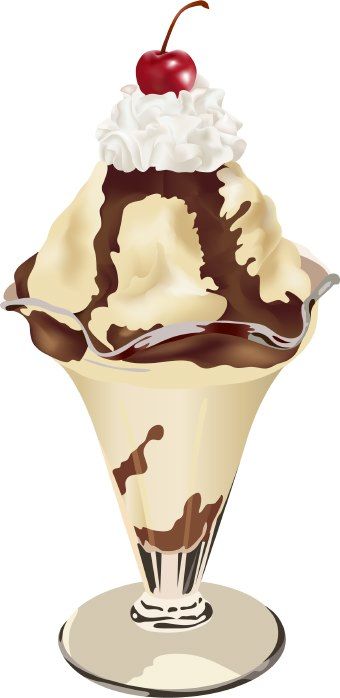Ice cream art clip. Sundae clipart