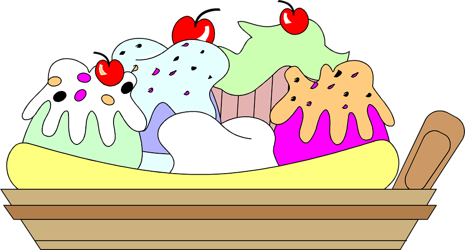 Sundae clipart banana split sundae, Sundae banana split ...