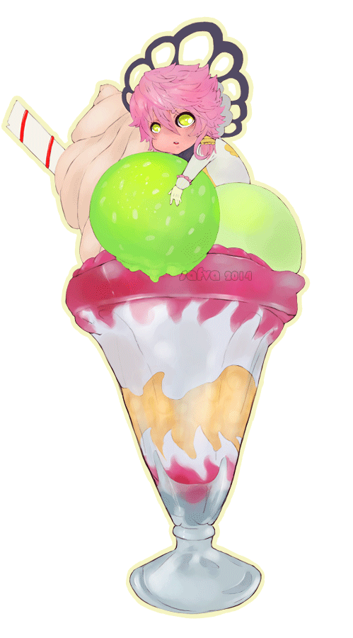 Enishi flavoured gif by. Sundae clipart parfait