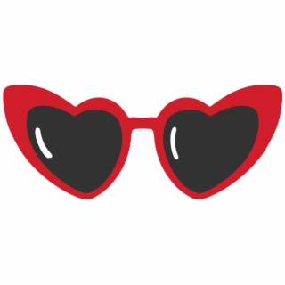 sunglasses clipart red heart
