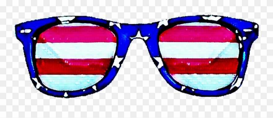 Sunglasses clipart red white blue. America redwhiteandblue sticker freetoed