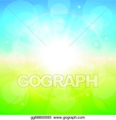 Sunny clipart background. Vector stock spring illustration