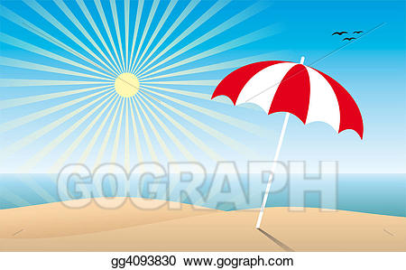 Stock illustration drawing gg. Sunny clipart beach
