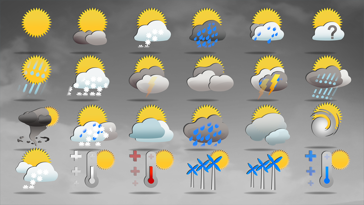 sunny clipart chance rain