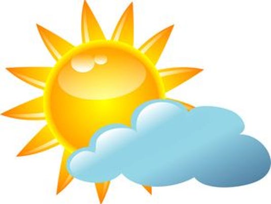 sunny clipart chance rain