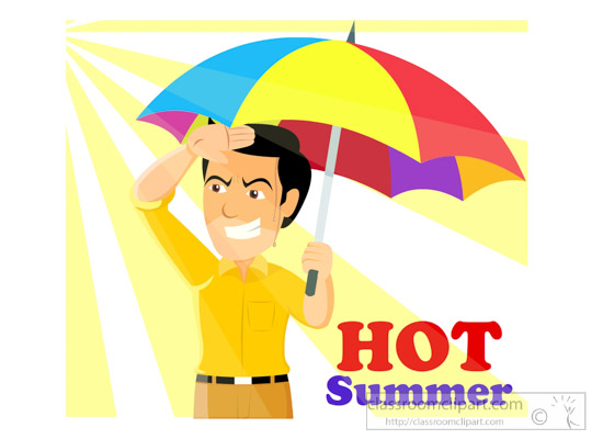 sunny clipart hot man