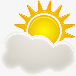 sunny clipart partly