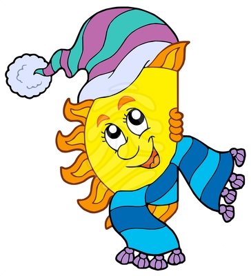 . Sunny clipart winter