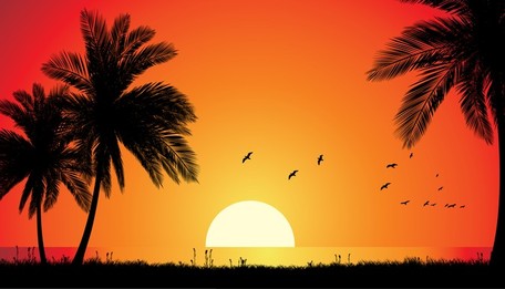 sunset clipart afternoon