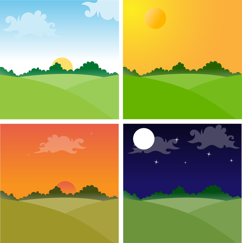 sunset clipart afternoon