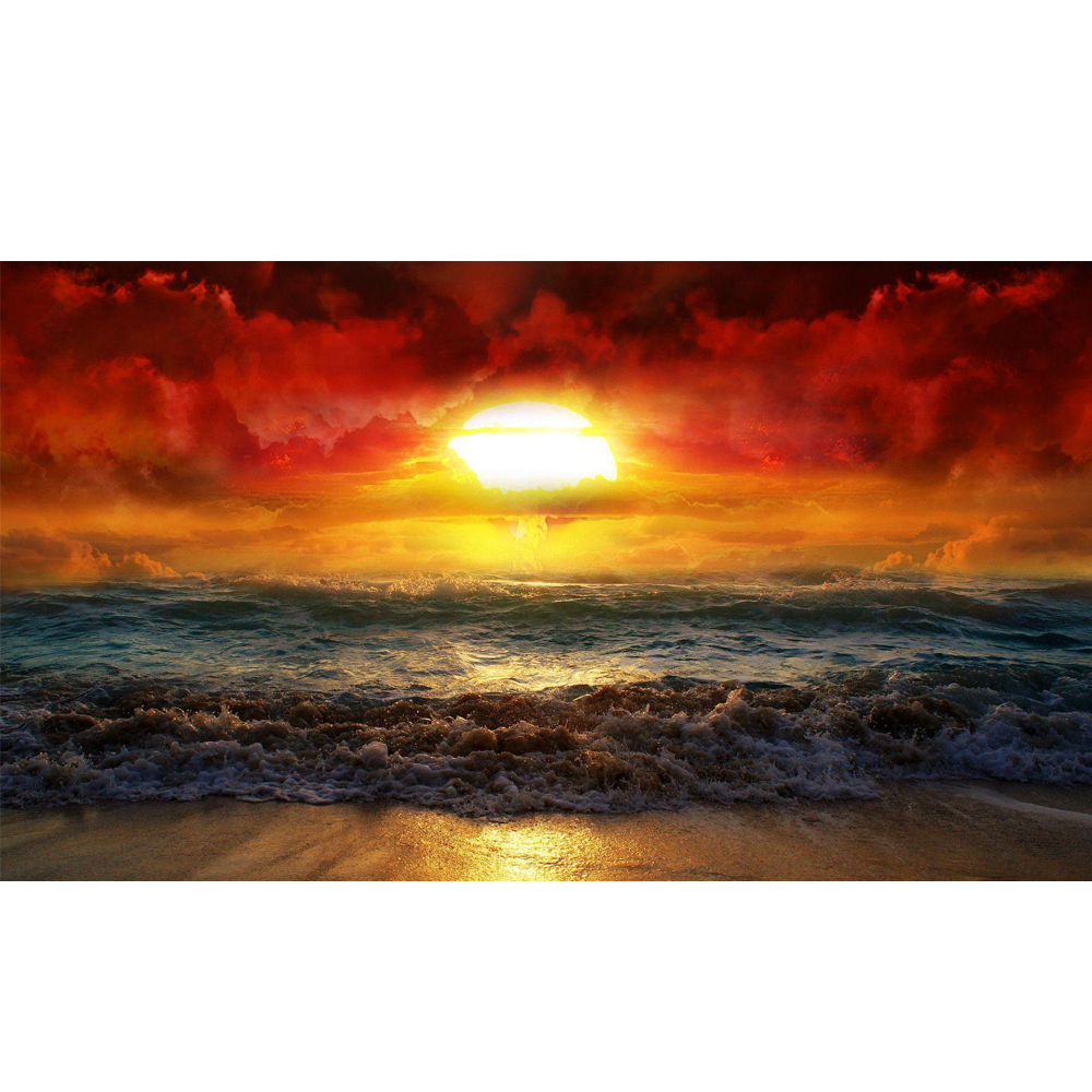 sunset clipart beach wave