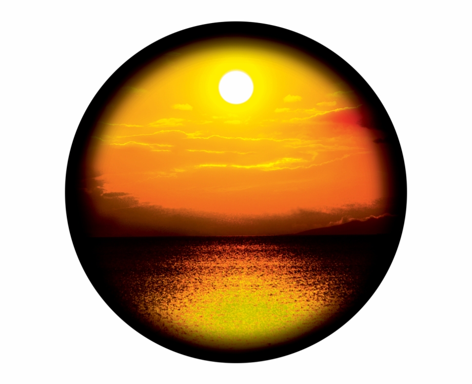 sunset clipart circle