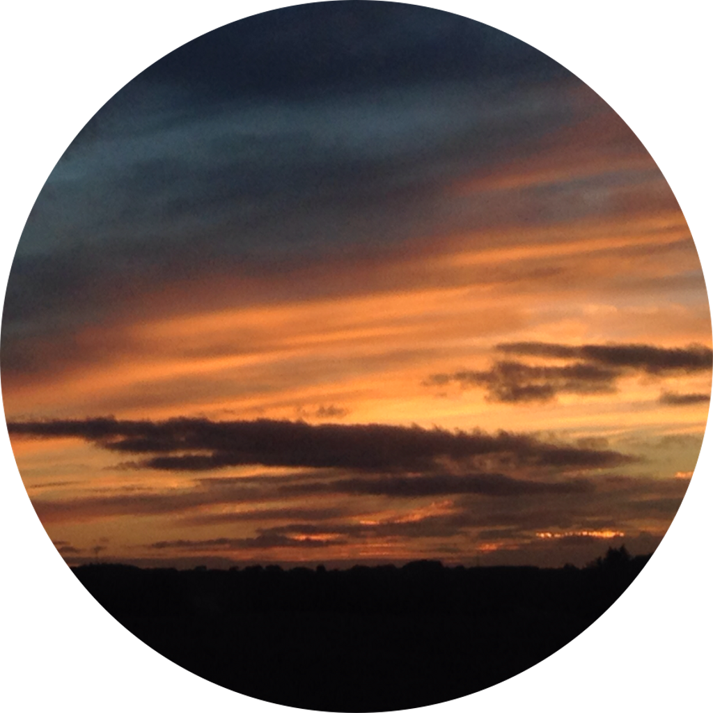 sunset clipart circle