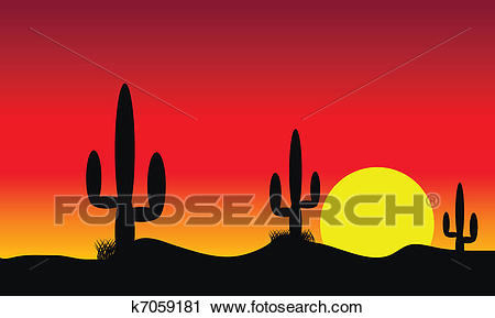 sunset clipart desert sunset