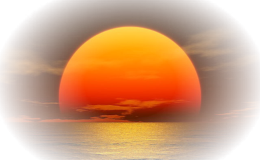 sunset clipart horizon