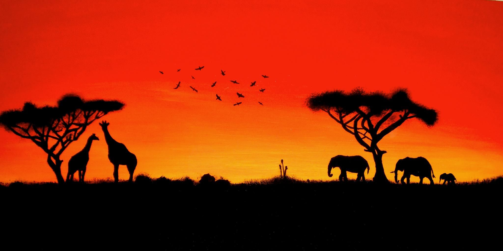 sunset clipart sunset african