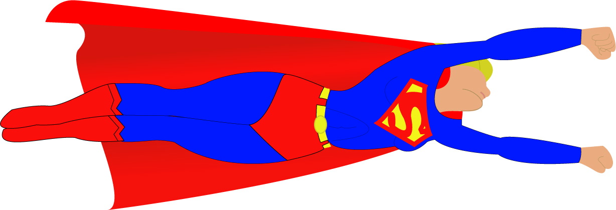 Supergirl clipart flying. Superwoman pencil and in