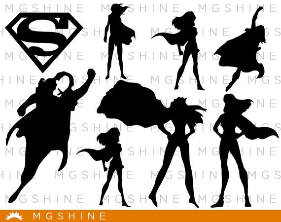 supergirl clipart silhouette