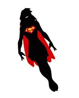 supergirl clipart silhouette