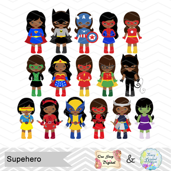 superheroes clipart african american