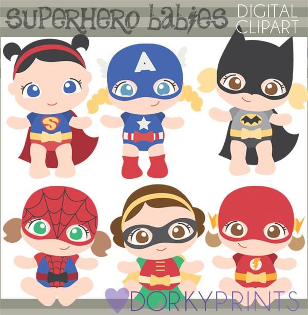 superheroes clipart baby girl