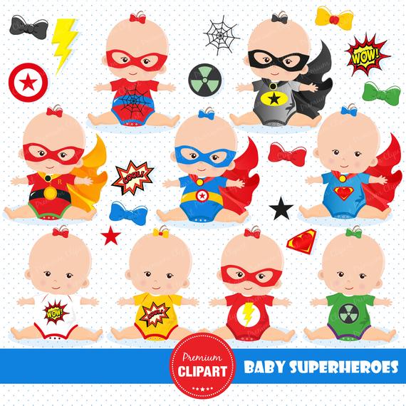 superheroes clipart baby girl
