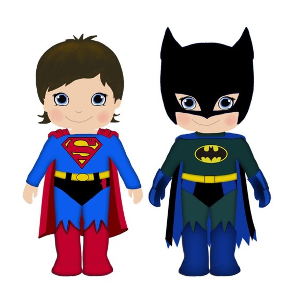 superheroes clipart batman and superman