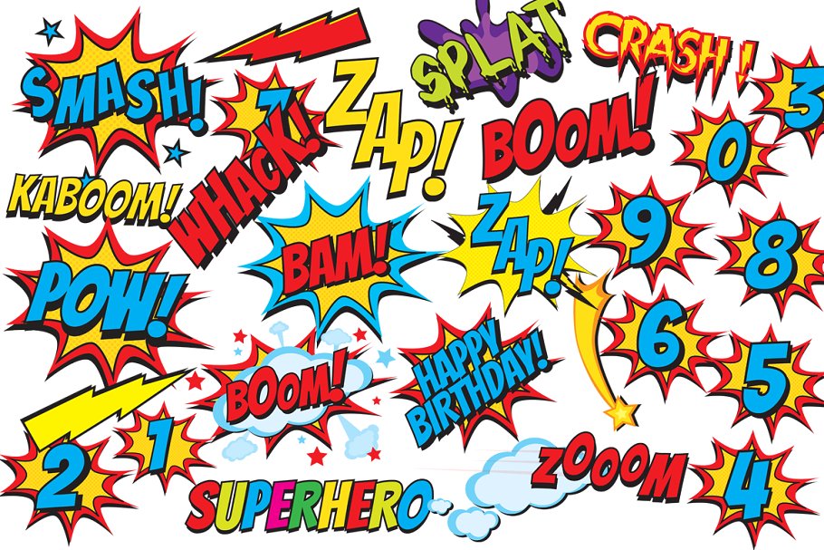 superheroes clipart comic book