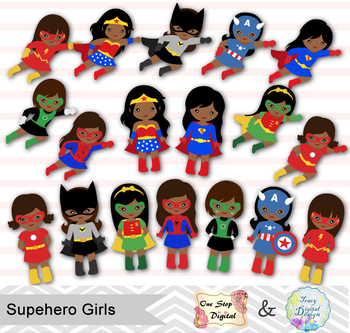 superheroes clipart little