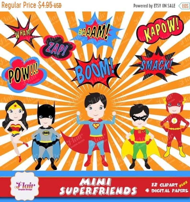 superheroes clipart mini