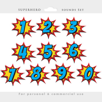 superheroes clipart number