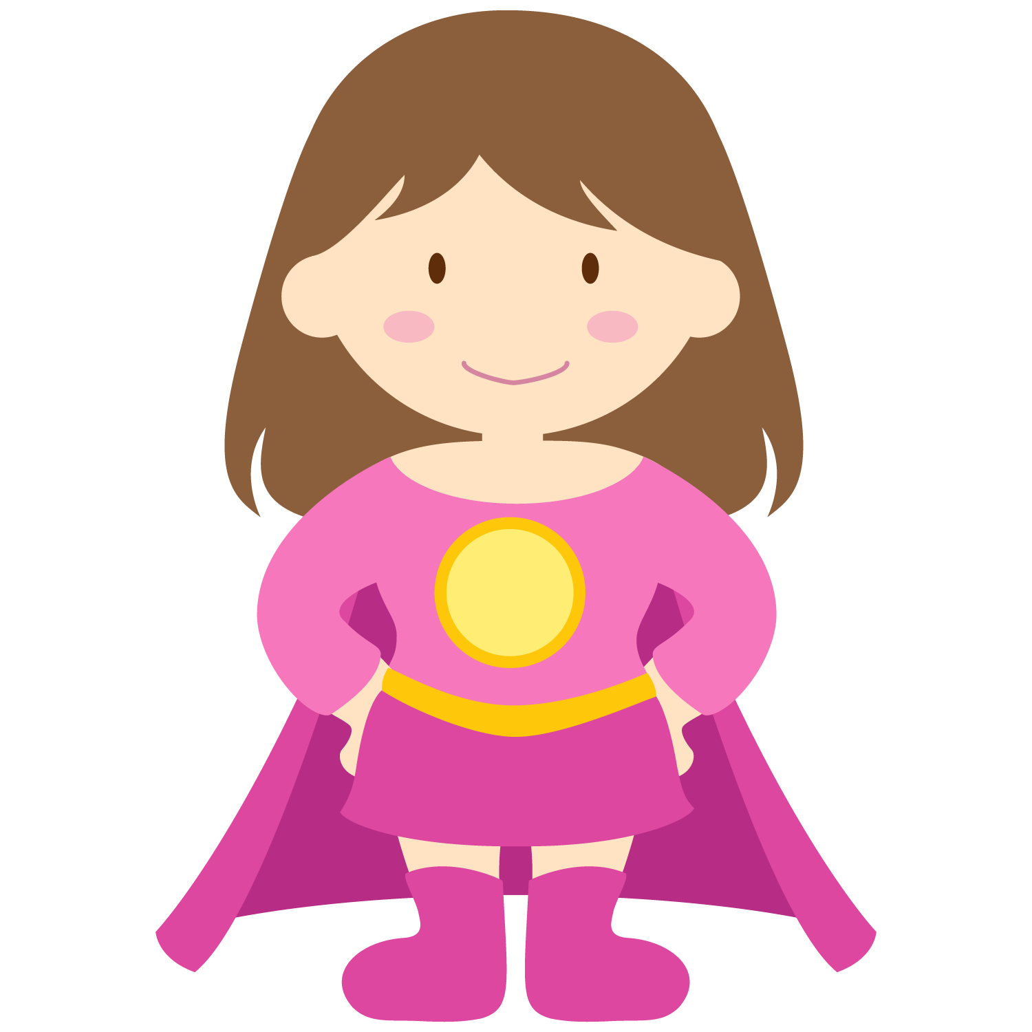 superheroes clipart pink