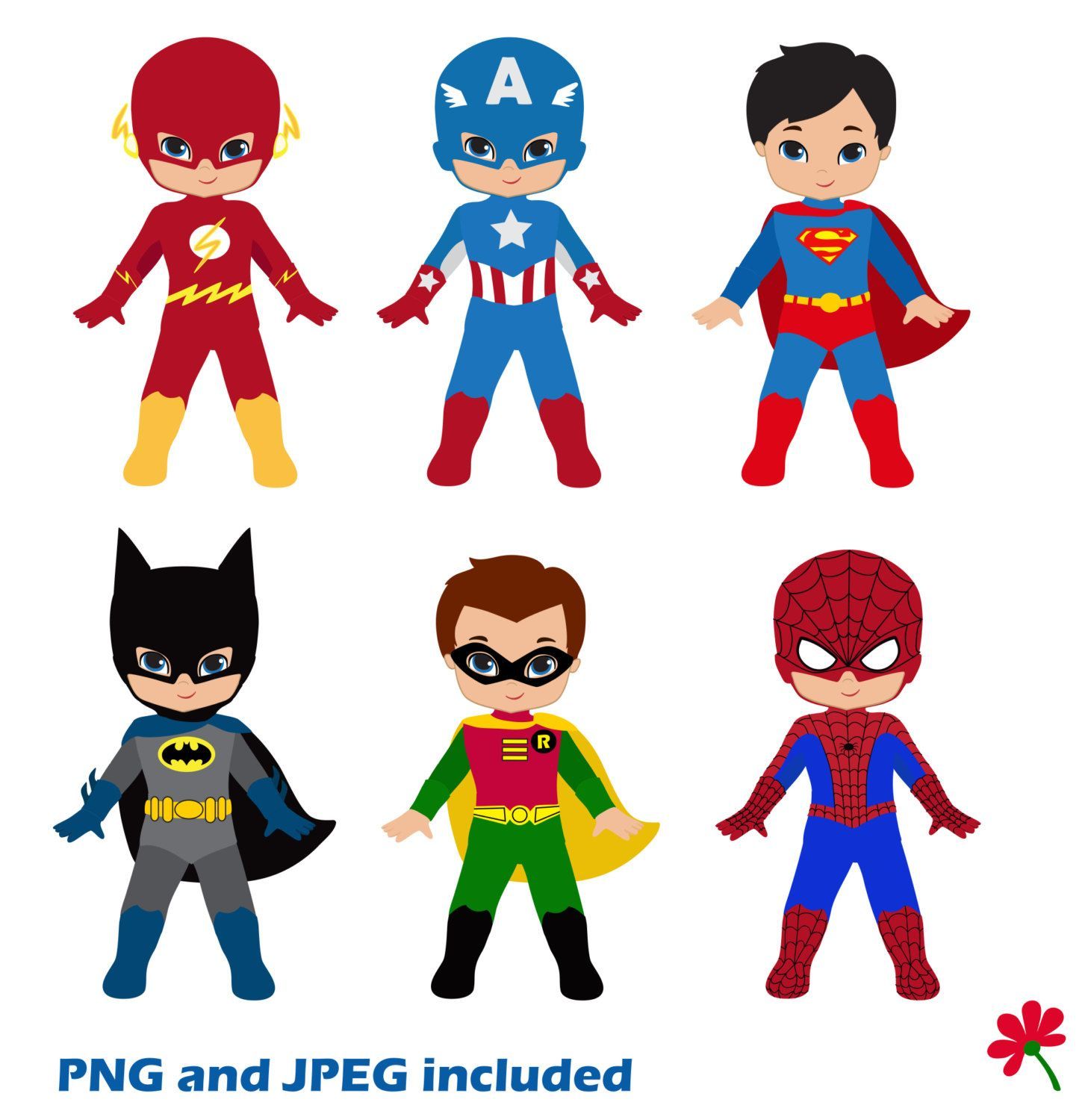 superheroes clipart preschool